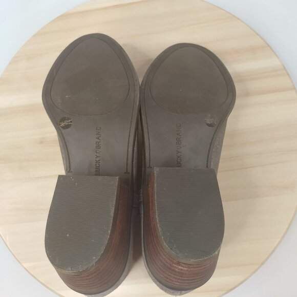 Lucky Brand Suede Booties Double Zipper Gray Women US 7 - Picture 7 of 9